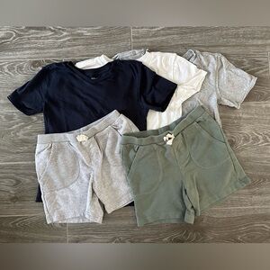 Kids V-neck Tees & Shorts Set